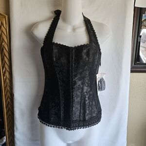 Black Lace Corset – Front Hook Closure